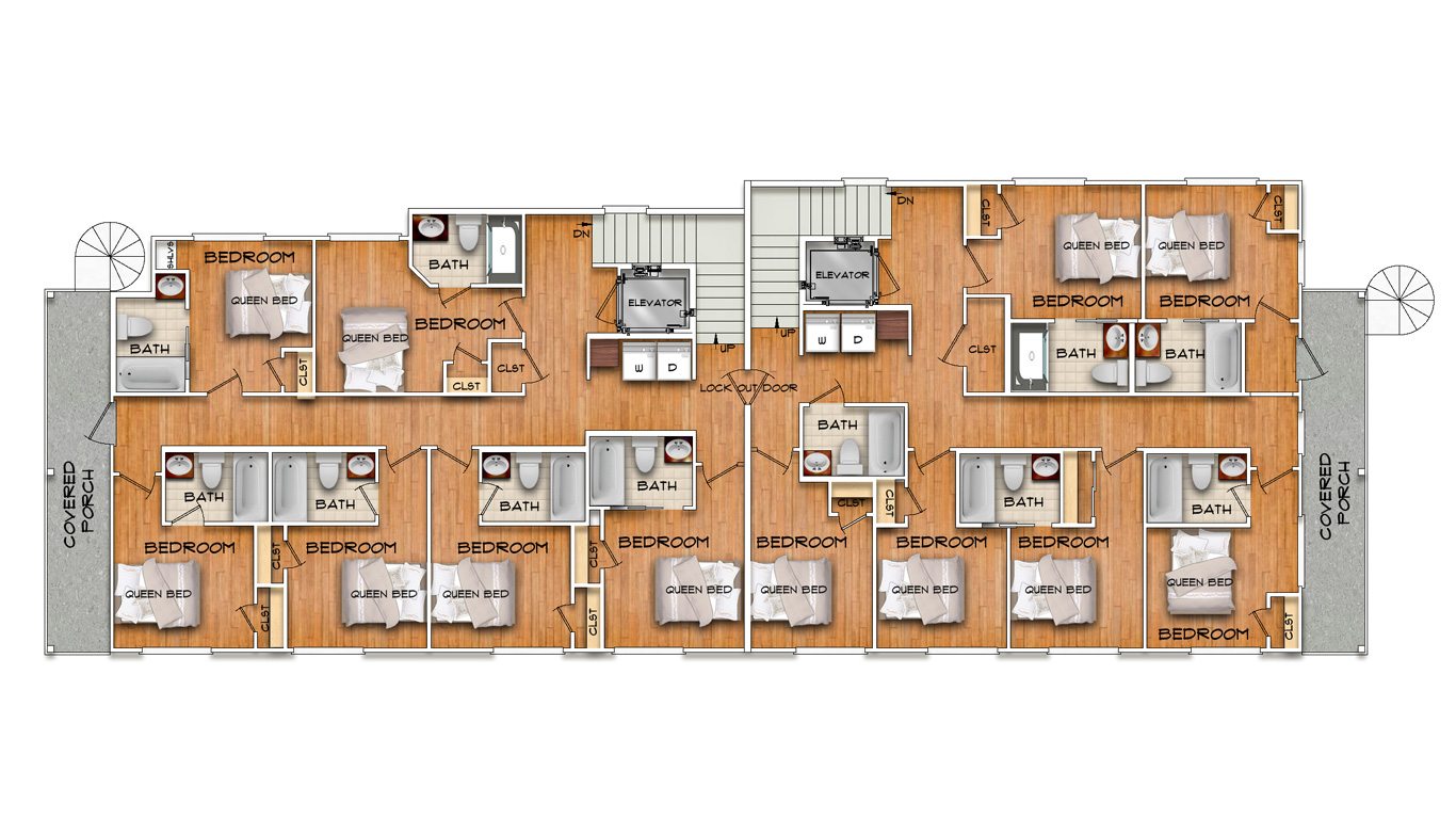 225 20th Avenue - Unit B 2nd floor floor plan.