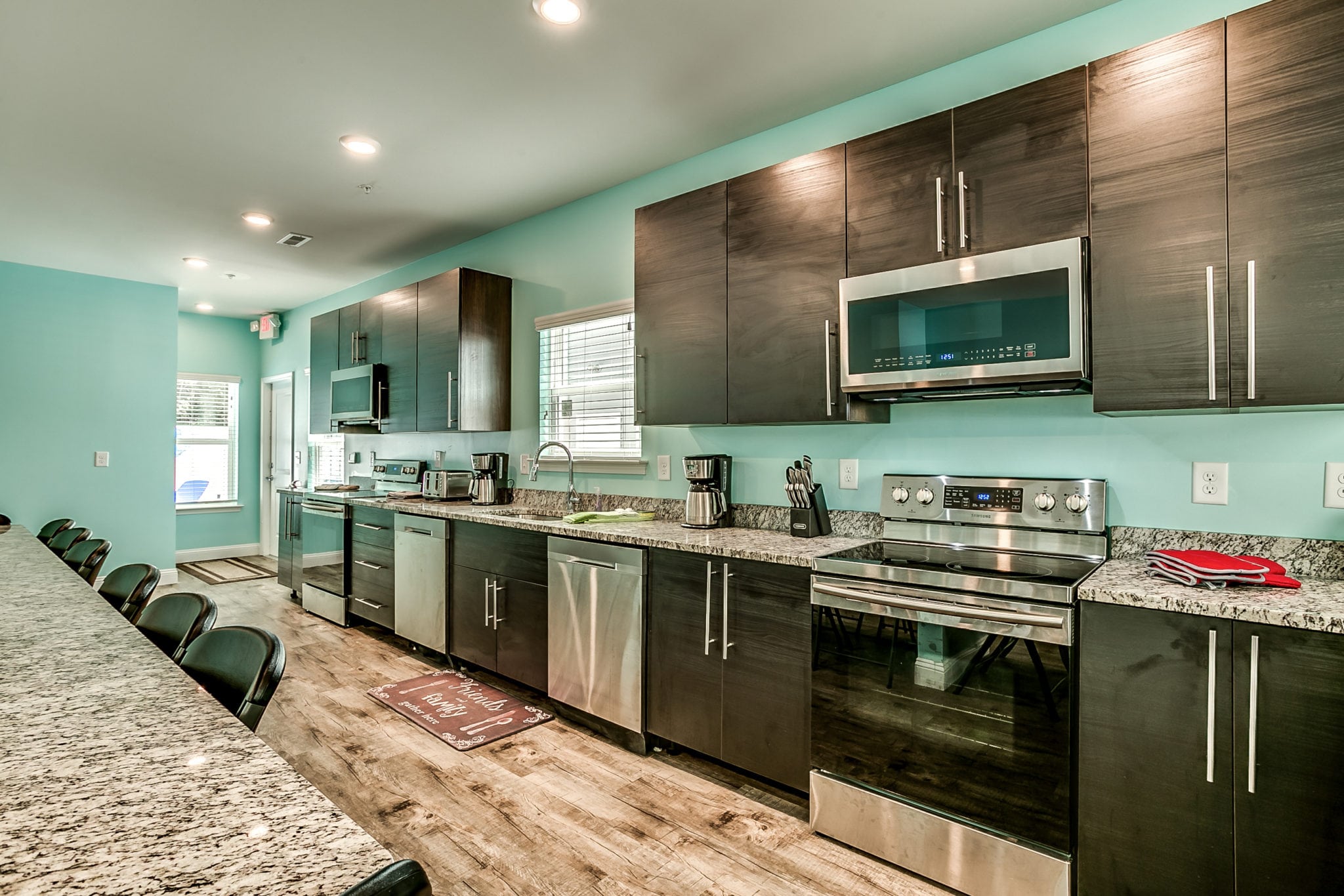 1022 Hunter Ave long dining table and kitchen.