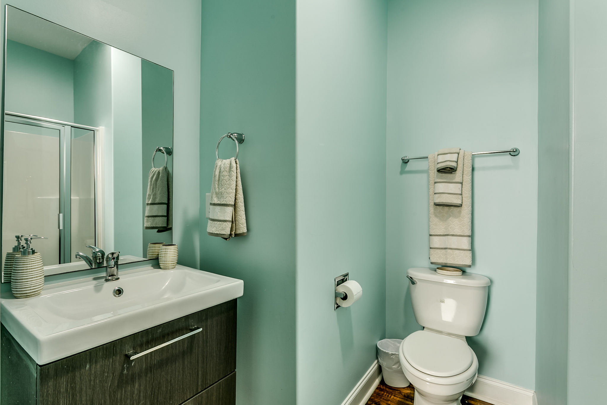 2201 Spring Street bathroom with shower.