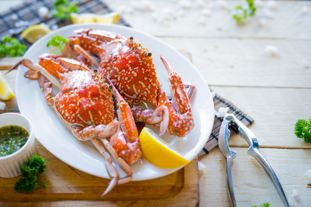 Plate of Crab and lemon