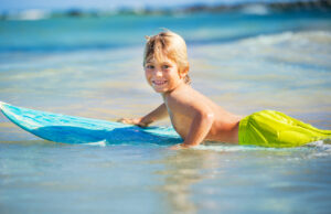 Child Myrtle Beach surfing