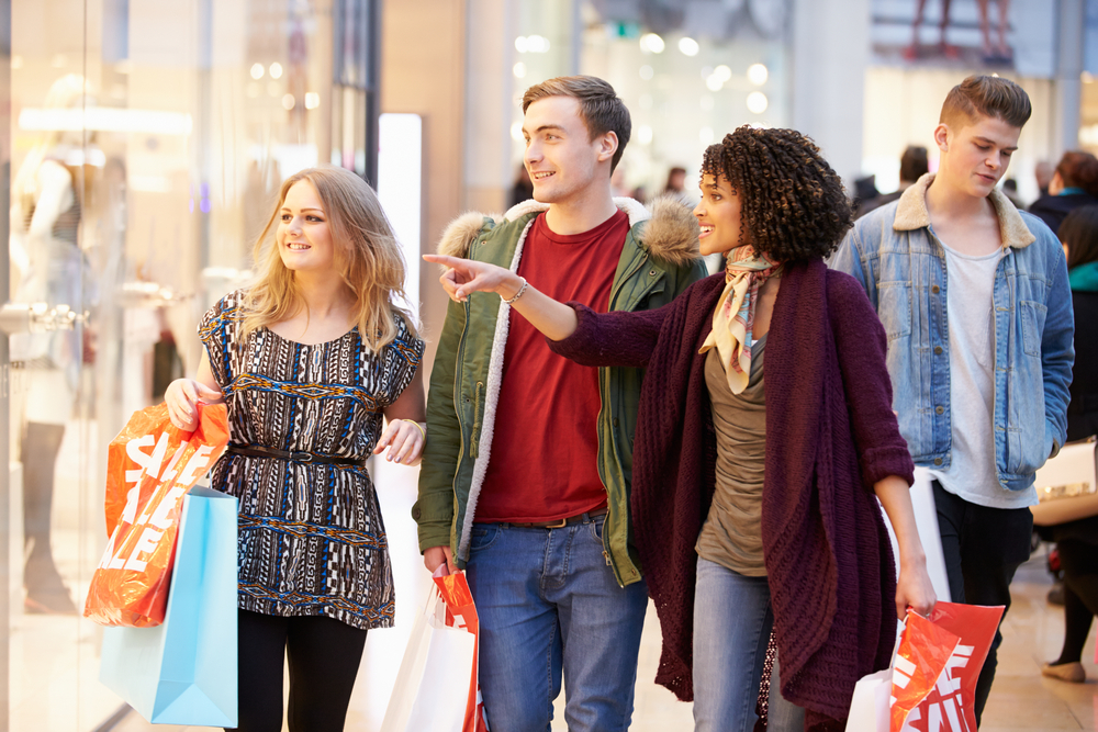 Photo of 3 Adults Practicing Myrtle Beach Shopping.