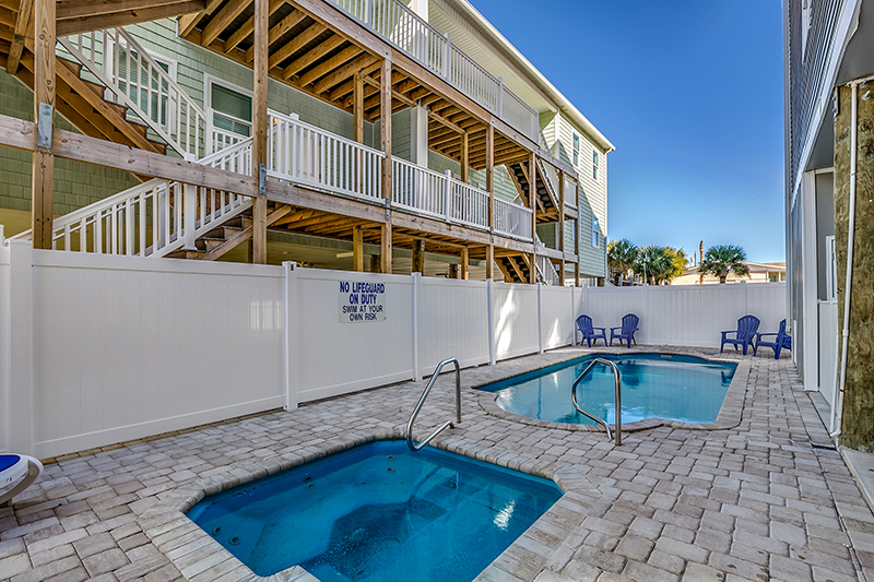 Unit B Outdoor Pool and hot tub.