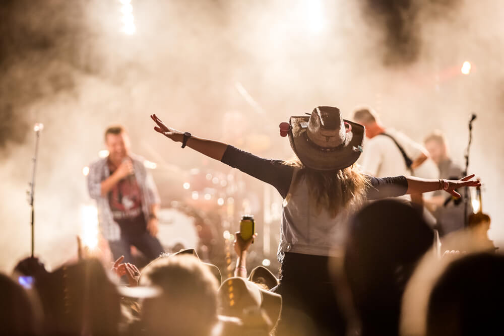 Photo of a Country Music Concert, the Pinnacle of Myrtle Beach Nightlife.